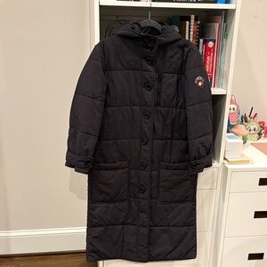 Vintage Moschino Cheap & Chic Black Long Puffer Coat